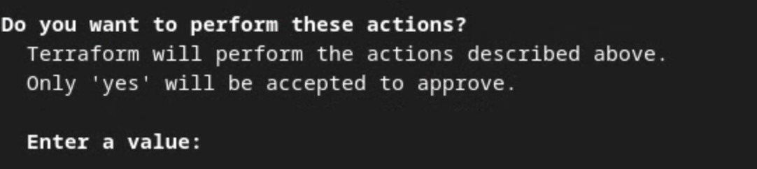Подсказка о применении Terraform.